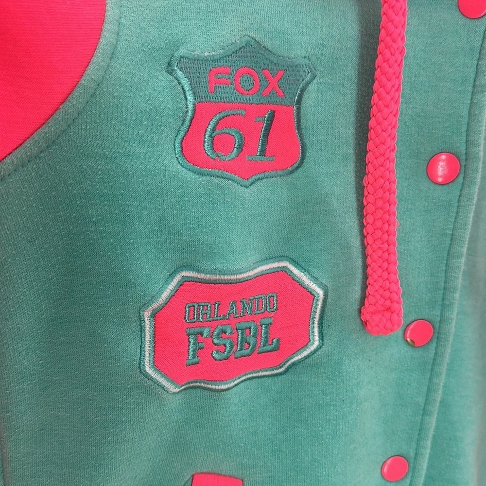 Urban Kids Letter-jacket style embroidered‎ girls hoodie size 10 & 12